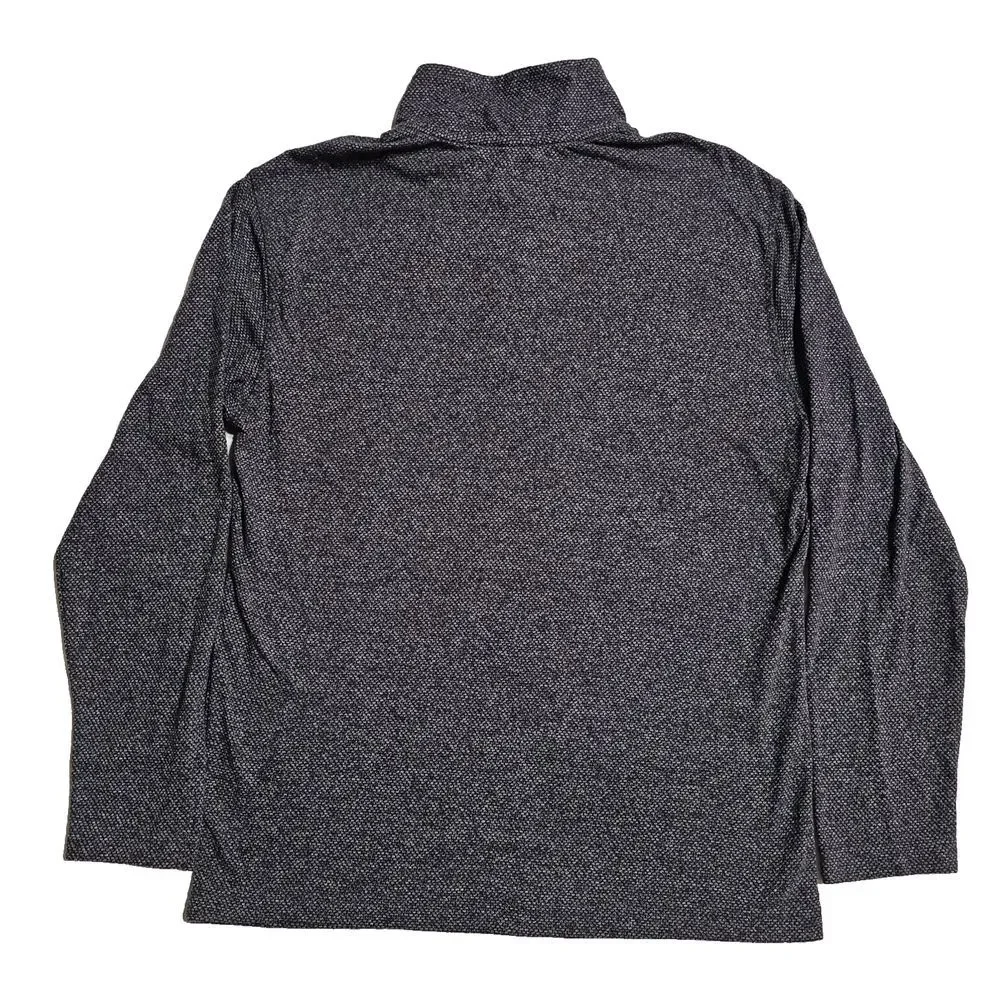 Claiborne Pullover Men's Medium‎ Gray 1/4 Zip Mock Neck Sweater Shirt